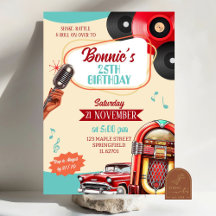 Festa de Aniversário de Adulto Retro Vintage 1950