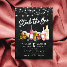 Convite Festa de aniversário de adultos conjunto