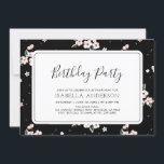 Convite Festa de aniversário de Adultos de Verão Tropical<br><div class="desc">Celebre seu dia especial com este convite de festas tropical com tipografia simples e na moda e padrões tropicais. Este modelo de design é totalmente personalizável.</div>