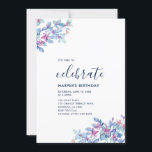 Convite Festa de aniversário de Adultos de Verão Tropical<br><div class="desc">Celebre seu dia especial com este convite de festas tropical com tipografia simples e na moda e padrões tropicais. Este modelo de design é totalmente personalizável.</div>