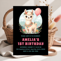 Festa de Aniversário de Alpaca Floral