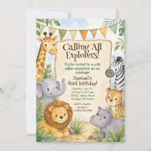 Festa de Aniversário de Animais do Safari em Aquar