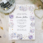 Convite Festa de aniversário de Aquarela da Bola de Disco<br><div class="desc">Convide seus amigos para dançar a noite toda com esses convites de festas de aniversários adultos apresentando um quadro de bolas de disco pintadas com aquarelas.</div>
