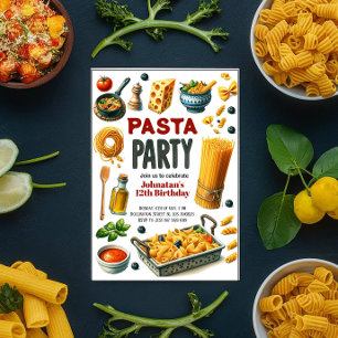 Convite Festa de aniversário de Aquarelas de Massa