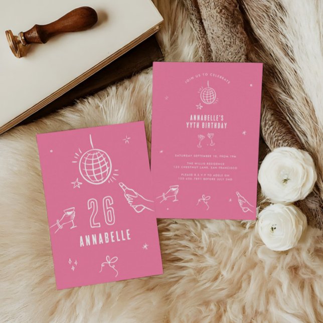 Convite festa de aniversário de aranha desenhada à mão (Criador carregado)