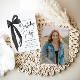 Convite Festa de aniversário de Arco Preto Elegante