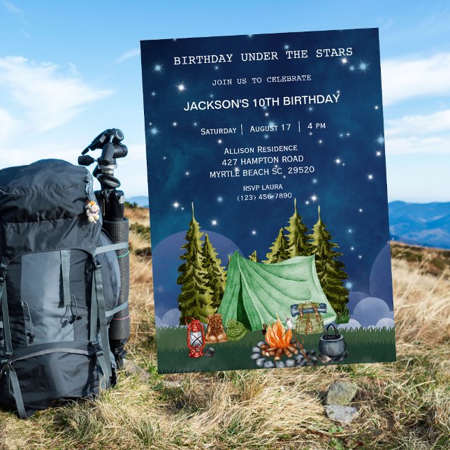 Convite Festa de aniversário de arredores (Criador carregado)