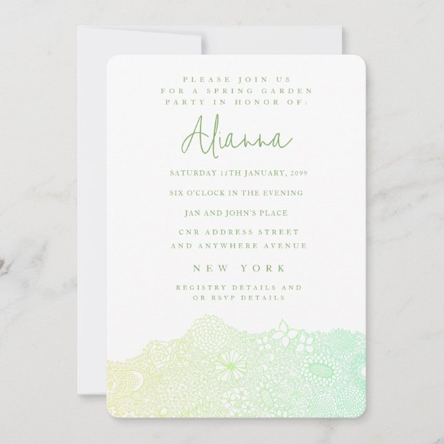 Convite Festa de aniversário de Artista de Cena de Jardim  (Frente)