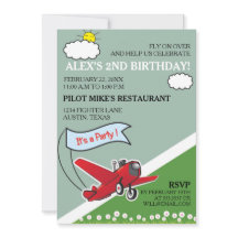 Festa de aniversário de aterrissagem do avião verm