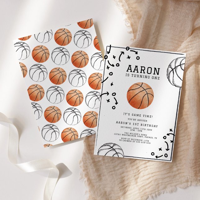 Convite Festa de aniversário de basquete (Criador carregado)