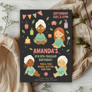 Convite Festa de aniversário de beleza   Dia das raparigas