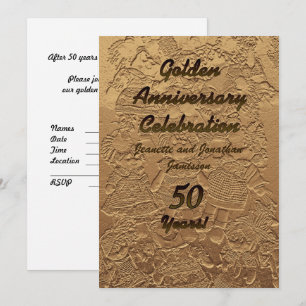 Convite Festa de Aniversário de Bodas de Ouro 50 Anos