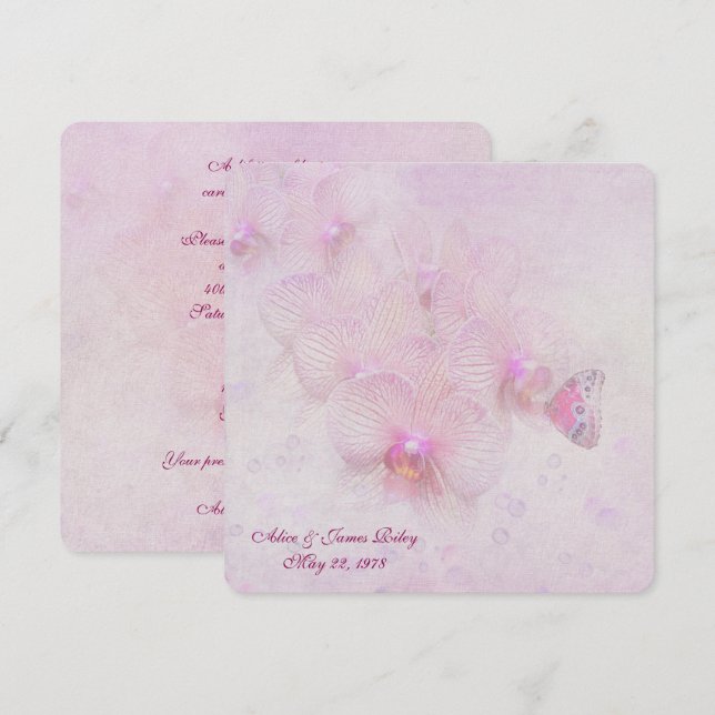 Convite Festa de Aniversário de Borboleta (Frente/Verso)