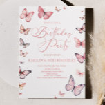 Convite Festa de aniversário de borboleta rosa suave<br><div class="desc">Este é um Convite de aniversário de borboleta rosa suave!</div>