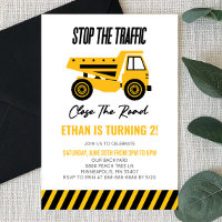 Festa de aniversário de Bulldozer de Bomba de Cons