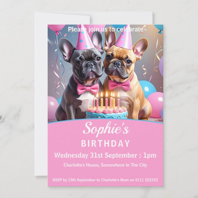 Convite Festa de aniversário de Bulls Francês (Frente)