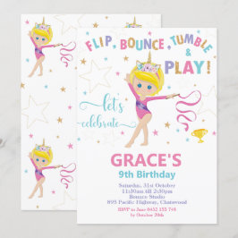 Convite Festa de aniversário de cabelos loiros curtos