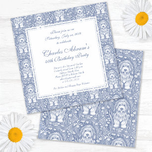 Convite Festa de aniversário de Cachorro Bastante Bem-Vind