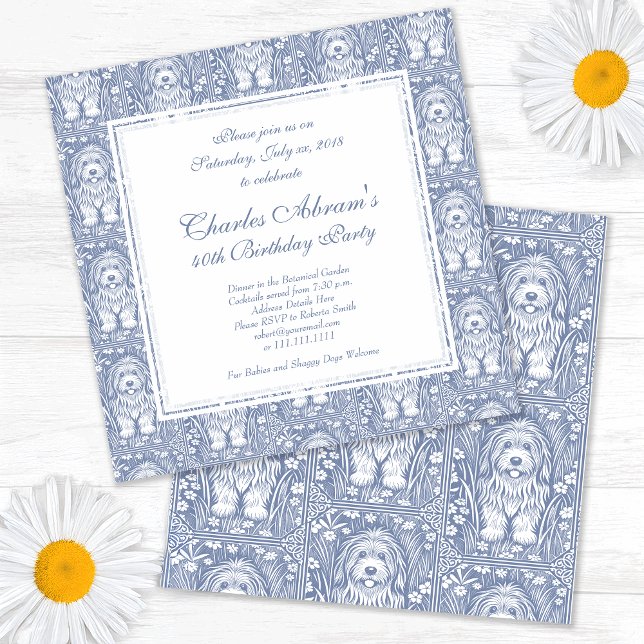 Convite Festa de aniversário de Cachorro Bastante Bem-Vind (Criador carregado)