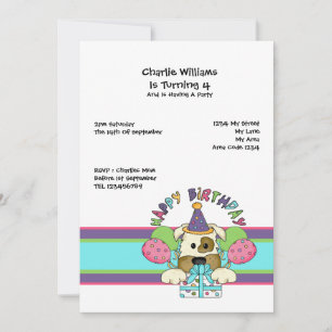 Convite Festa de aniversário de cães