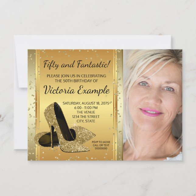 Convite Festa de aniversário de Calçados de alto nível Dou (Frente)