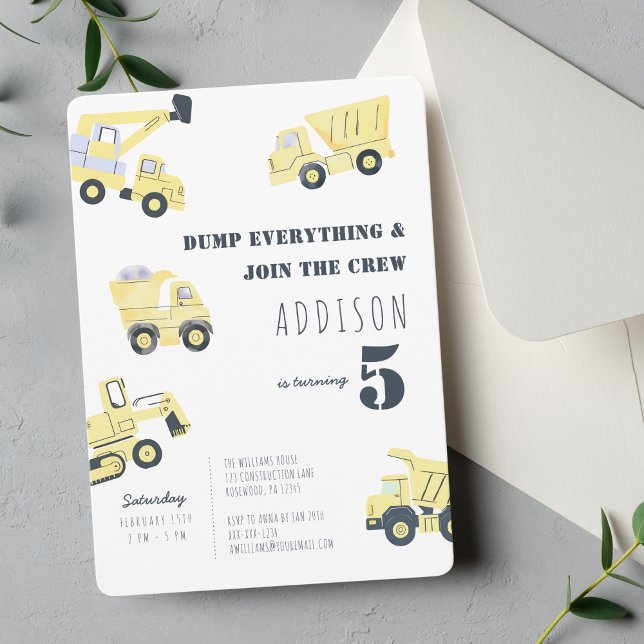 Convite Festa de aniversário de Caminhão (Criador carregado)