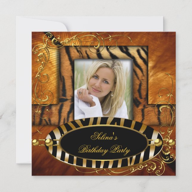 Convite Festa de aniversário de Caramelo de Zebra Selvagem (Frente)
