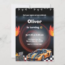 Festa de Aniversário de Carro de Corrida
