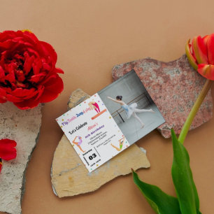 Convite Festa de aniversário de cartanas salta na ginástic