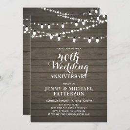 Convite Festa de Aniversário de Casamento com Madeira Rúst