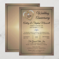 Festa de Aniversário de Casamento de 50º Diamantes