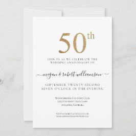 Convite Festa de Aniversário de Casamento de 50 anos com B
