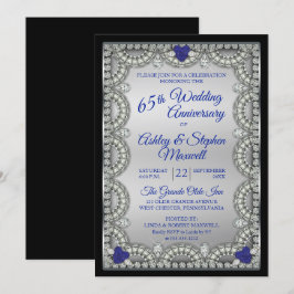 Convite Festa de Aniversário de Casamento de 65 Anos com D