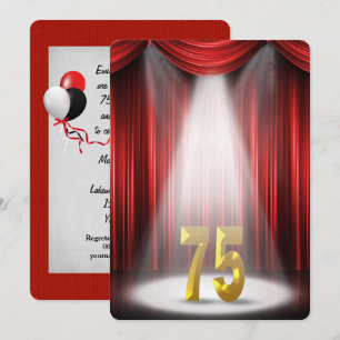 Convite Festa de Aniversário de Casamento de 75 Anos