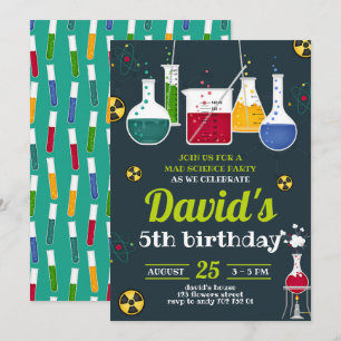 Convite Festa de aniversário de Causa do Cientista Louco