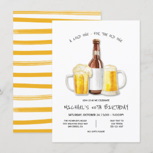 Convite Festa de aniversário de cerveja ficando mais estr