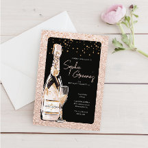 Festa de aniversário de champanhe Dourada com bubb