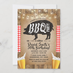 Convite Festa de aniversário de CHURRASCOS Russos de Cerv