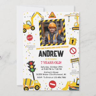 Convite Festa de Aniversário de Construção Personalizada c