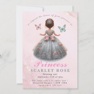 Convite Festa de aniversário de conto de fadas da princesa