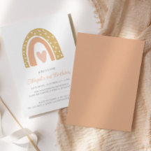 Festa de aniversário de Coração Rosa Boho Rainbow 