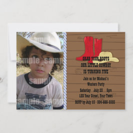Convite Festa de aniversário de cowboy