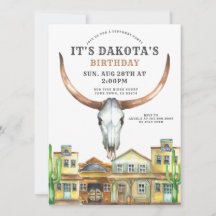 Festa de aniversário de Cowboy do Tema Ocidental