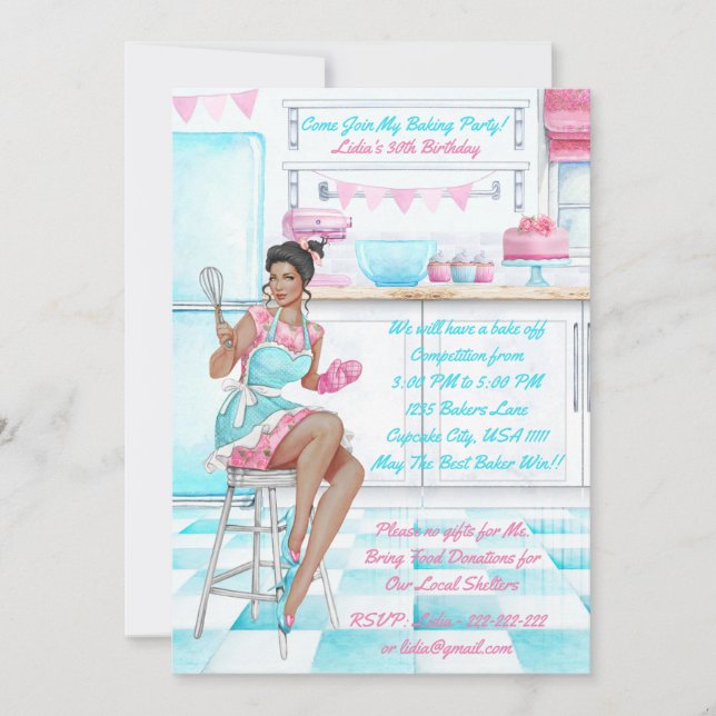 Convite Festa de aniversário De Cozedura Da Bolsa De Retrô (Frente)