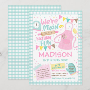 Convite Festa de aniversário de Cozinhar de Festa de anive