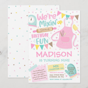 Convite Festa de aniversário de Cozinhar Festa de anivers