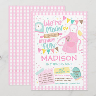 Convite Festa de aniversário de Cozinhar Festa de anivers