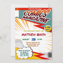 Convite Festa de Aniversário de criança de Estilo da Revis