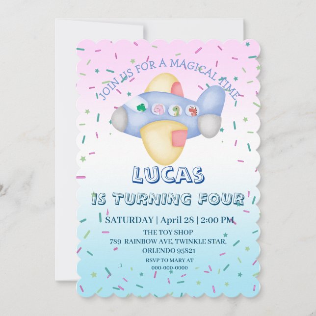 Convite Festa de aniversário de criança de Estudantes de d (Frente)