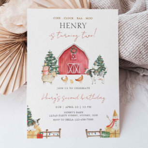 Convite Festa de Aniversário de criança de Natal para Anim